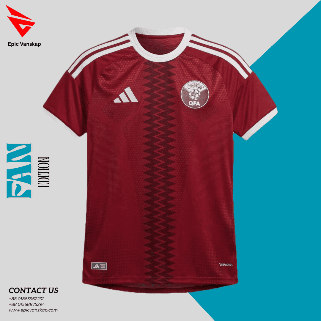 Qatar Home Jersey 2026 Fan Edition