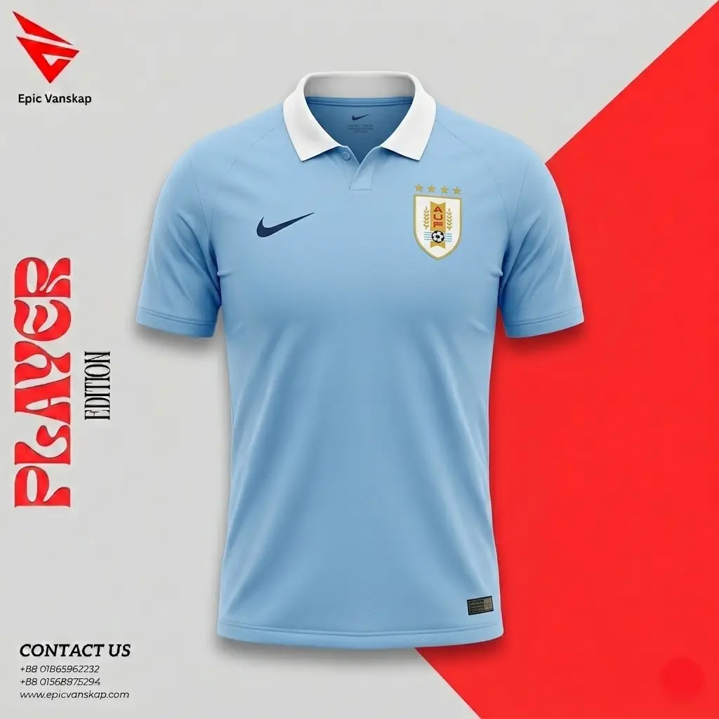 Uruguay 2026 Home Jersey Player Edition